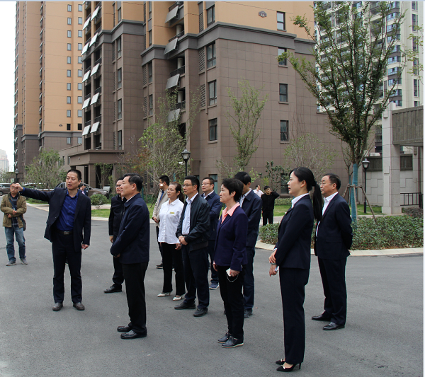 住房和城乡建设部副部长倪虹一行到徽盐地产德阳项目参观调研
